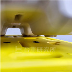 超高分子ポリエチレン製静音エラストマースタッキング式平台車【CASANEL4560F】積み重ね時の凹凸アップクリックで拡大表示