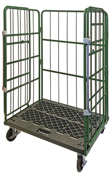 観音扉付きカゴ台車コンビテナー代表画像【KRC80-PG】クリックで拡大表示